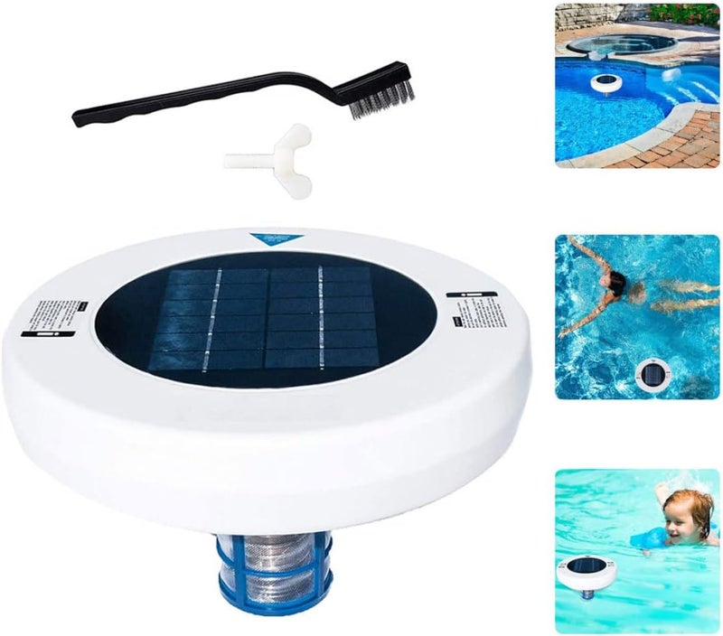 woobles Swimming Pool Water Purifier, Solar Pool Ionizer with Cleaning Brush, Copper Silver Ion Cleaner, Pool Clarifier Tool Set for Outdoor Indoor Swimming Pools - Image 2